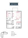 859sqft 1Bedroom w/ Balcony